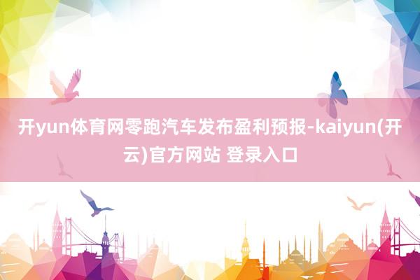 开yun体育网零跑汽车发布盈利预报-kaiyun(开云)官方网站 登录入口