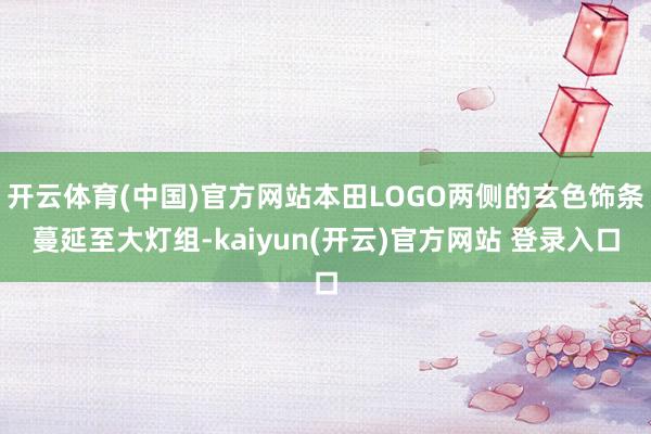 开云体育(中国)官方网站本田LOGO两侧的玄色饰条蔓延至大灯组-kaiyun(开云)官方网站 登录入口