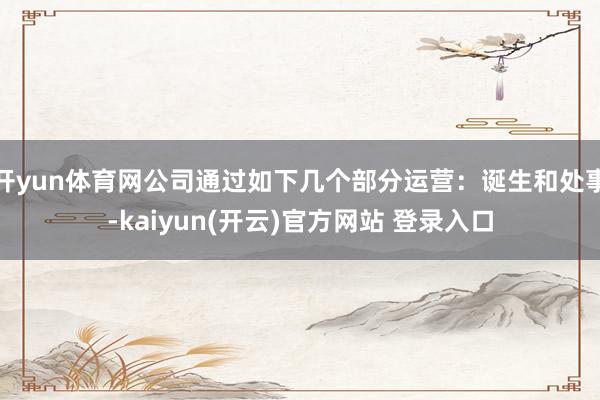 开yun体育网公司通过如下几个部分运营:诞生和处事-kaiyun(开云)官方网站 登录入口