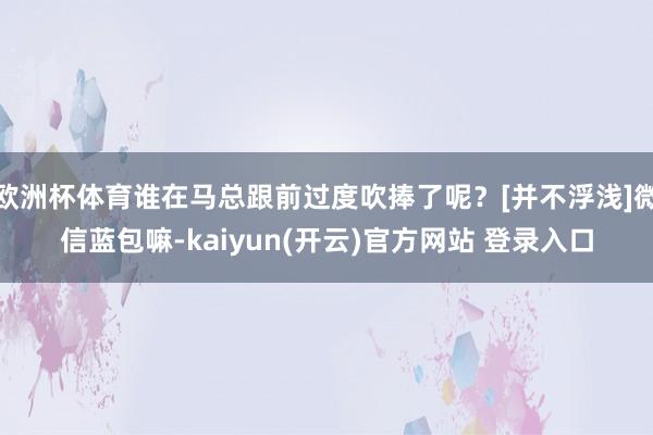 欧洲杯体育谁在马总跟前过度吹捧了呢？[并不浮浅]微信蓝包嘛-kaiyun(开云)官方网站 登录入口