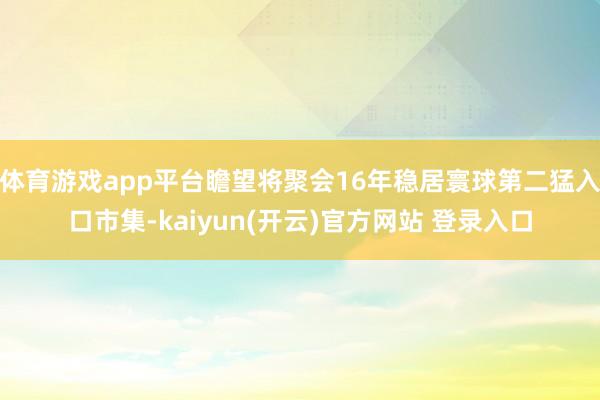 体育游戏app平台瞻望将聚会16年稳居寰球第二猛入口市集-kaiyun(开云)官方网站 登录入口